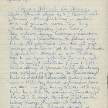 Odpust w Chełmcach koło Kalisza