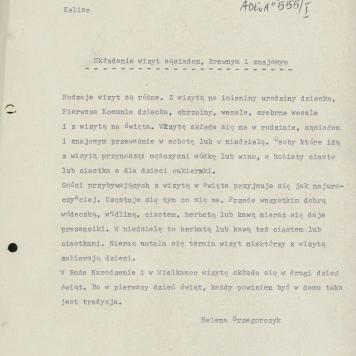 Składanie wizyt sąsiadom, krewnym i znajomym