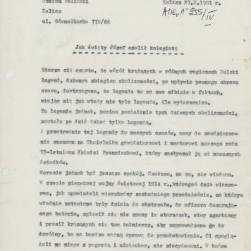 Jak święty Józef ocalił kolegiatę