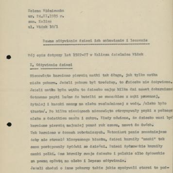 Dawne odżywianie dzieci, ich zabawianie i leczenie