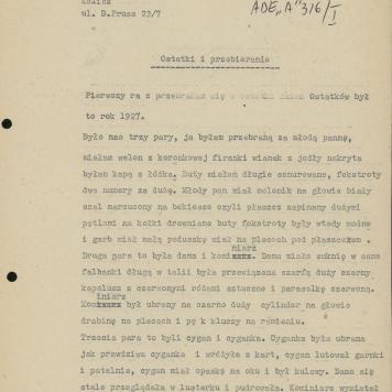 Ostatki i przebieranie