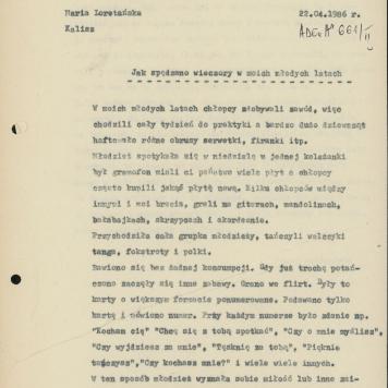 Jak spędzano wieczory w moich młodych latach