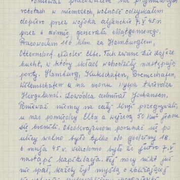 Wspomnienia z odzyskania wolności przez wojska alianckie w Niemczech, 7 V 1945 r.