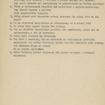 Odpusty w okolicach Kalisza - kwestionariusz