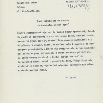 Duch pokutujący na drodze