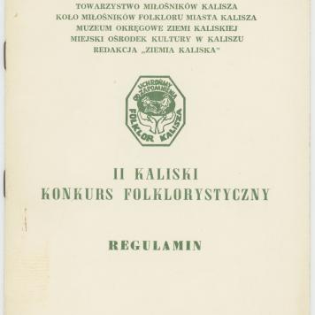Regulamin II Kaliskiego Konkursu Folklorystycznego