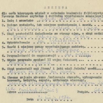 Marian Sobocki - ankieta osobowa