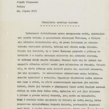 Cierpienia zmarłego dziecka