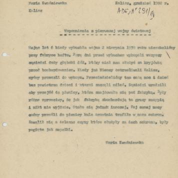 Wspomnienia z I wojny światowej