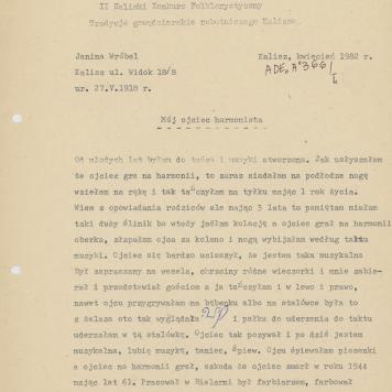 Mój ojciec harmonista