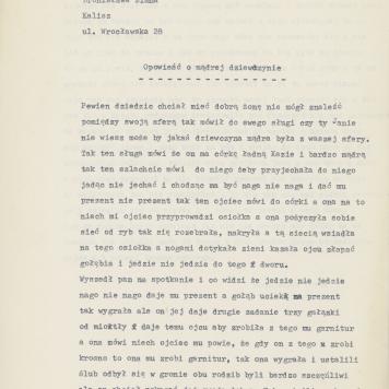 Opowieść o mądrej dziewczynie