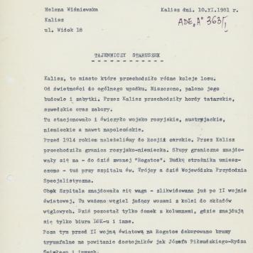 Tajemniczy staruszek