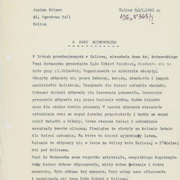 O pani Rożnowskiej