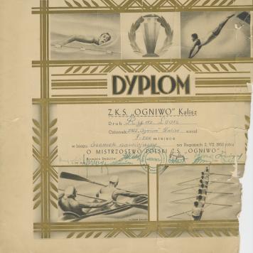 Dyplom dla druha Rym Leon