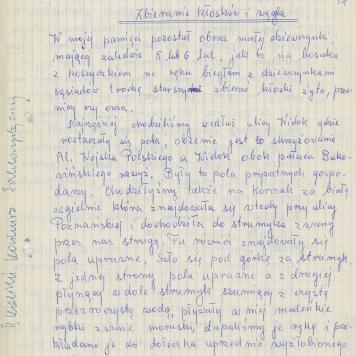 Zbieranie kłosków i węgla