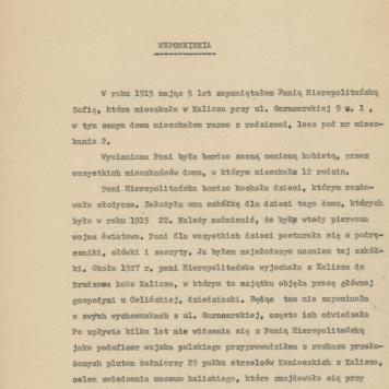 Wspomnienia o Zofii Hieropolitańskiej