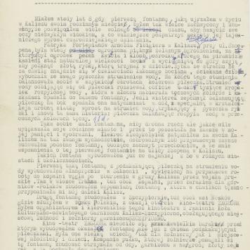 Opowiadanie o pierwszej kaliskiej fontannie