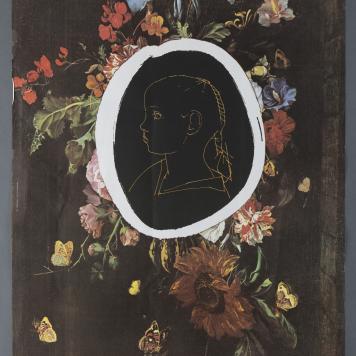 Plakat teatralny do przedstawienia “Treny” Jana Kochanowskiego w reżyserii Adama Hanuszkiewicza, Teatr Narodowy w Warszawie