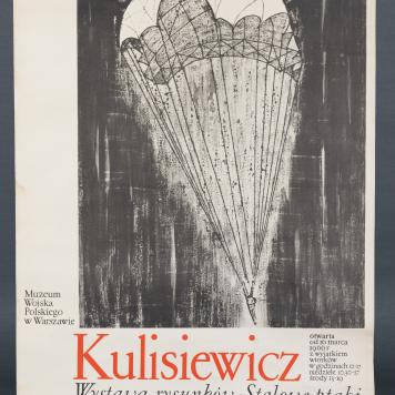 Plakat wystawy, Kulisiewicz. Wystawa rysunków Stalowe Ptaki